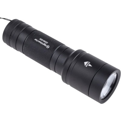 Nightsearcher Aluminium LED Torch 500 Lumens, Spot to Flood Zoom Beam, IP66, 4 x AAA Alkaline Batteries NSZOOM500