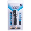 Nightsearcher Aluminium LED Torch 500 Lumens, Spot to Flood Zoom Beam, IP66, 4 x AAA Alkaline Batteries NSZOOM500
