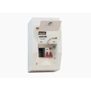 Contactum 2 Way 63A Steel Housing Consumer Unit, BS EN 61439-3 IP4X Defender DD026MS
