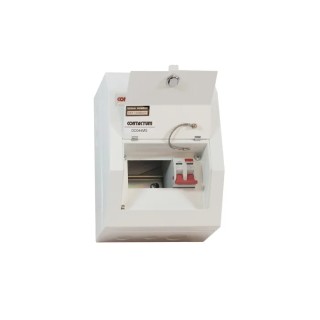 Contactum Steel 4-Way Consumer Unit 100A 250V BS EN 61439-3 IP4X Defender DD041MS