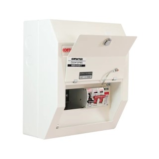 Contactum Steel Consumer Unit 4-Way 100A 250V BS EN 61439-3 IP4X Defender DD041SPMS
