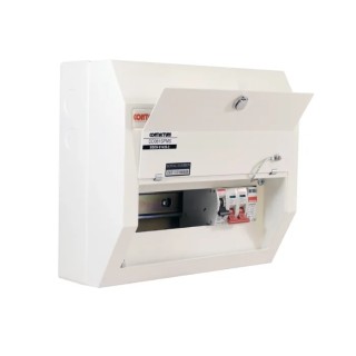Contactum Steel Consumer Unit, 100A Current Rating, BS EN 61439-3 Standard, IP4X Rated Defender Series DD081SPMS
