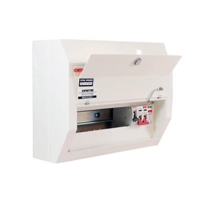 Contactum 10-Way Steel Consumer Unit 100A 250V BS EN 61439-3 IP4X Defender DD101SPMS