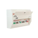 Contactum 10 Way Steel Consumer Unit 100A 250V BS EN 61439-3 Defender DDS10188SPMS-P01