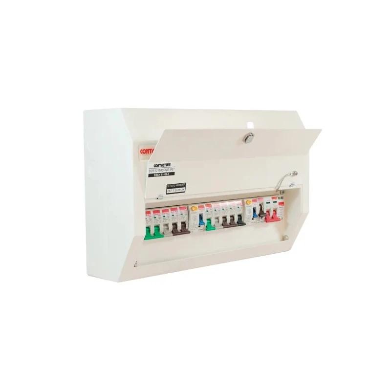 Contactum 10 Way Steel Consumer Unit 100A 250V BS EN 61439-3 Defender DDS10188SPMS-P01