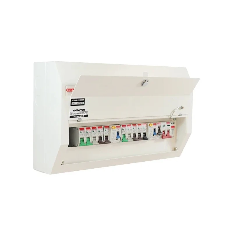 Contactum Steel Consumer Unit, 100A, White, BS EN 61439-3 Defender DDS12188SPMS-P01