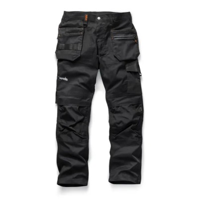 Scruffs Trade Flex Men's Work Trouser Black 30 in Waist 34in Leg T54503