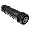 Bulgin Buccaneer 900 Series Circular Connector 4 Contacts Socket Female Cable Mount IP68 600V 32A PX0921/04/S