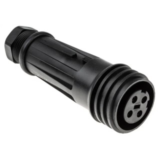 Bulgin Buccaneer 900 Series Circular Connector 4 Contacts Socket Female Cable Mount IP68 600V 32A PX0921/04/S