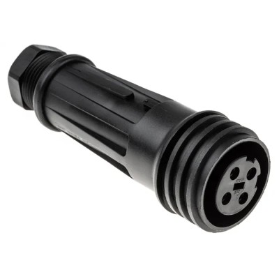 Bulgin Buccaneer 900 Series Circular Connector 4 Contacts Socket Female Cable Mount IP68 600V 32A PX0921/04/S