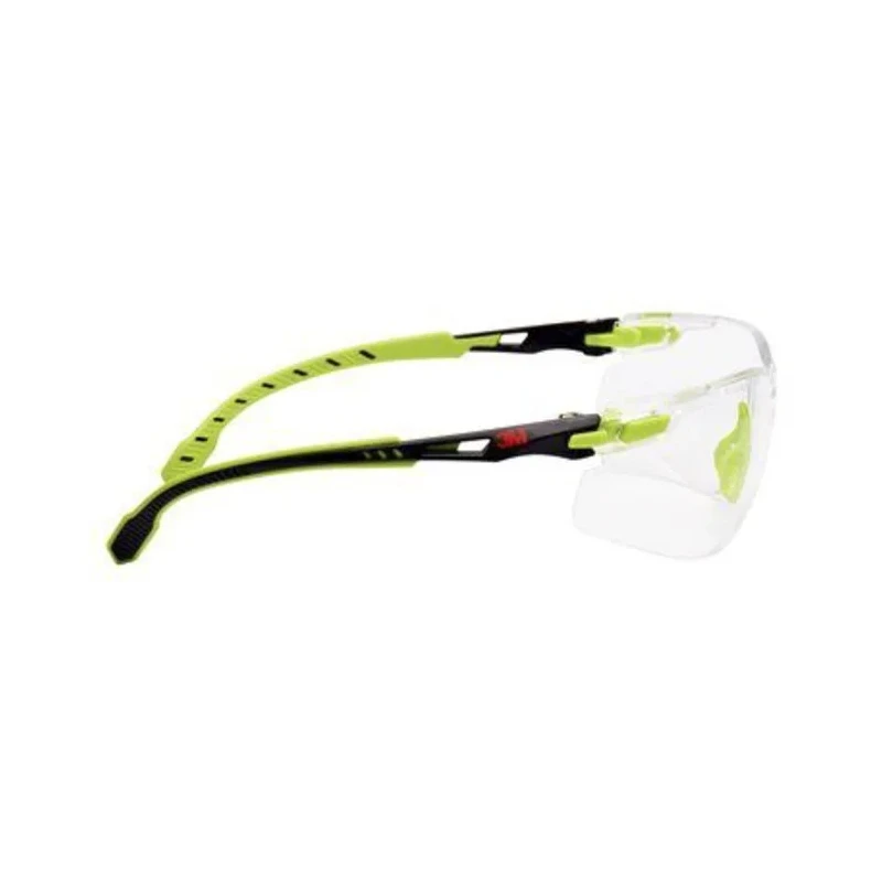 3M Solus™ 1000 Safety Spectacles with Anti-Scratch and Scotchgard™ Anti-Fog Coating, Clear Polycarbonate Lens, Black S1201S