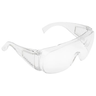 3M Visitor Safety Glasses Impact Resistant Anti-Scratch Clear Polycarbonate Lens Over Spectacle Frame 71448
