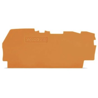 WAGO TOPJOB S 2102 Series End & Intermediate Plate for Use with 2102 Series Terminal Blocks, IECEx 2102-1392