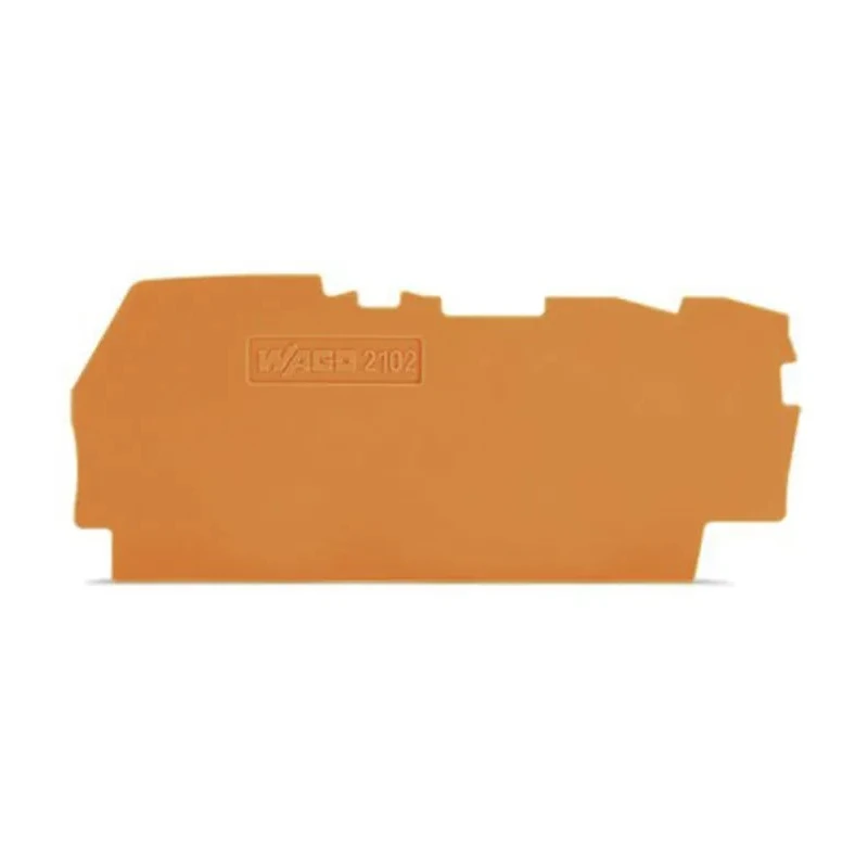WAGO TOPJOB S 2102 Series End & Intermediate Plate for Use with 2102 Series Terminal Blocks, IECEx 2102-1392