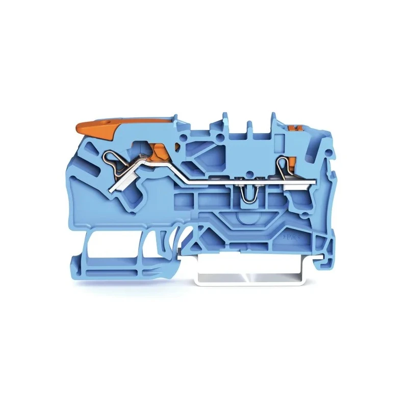 WAGO TOPJOB S, 2102 Series Feed Through Terminal Block Blue 2.5mm² 1-Level Cage Clamp IECEx/ATEX 2102-5204