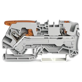 WAGO Feed Through Terminal Block TOPJOB S Series 2106-5201 Grey, 6mm², 1-Level, Cage Clamp, 800V, 41A, IECEx/ATEX 2106-5201