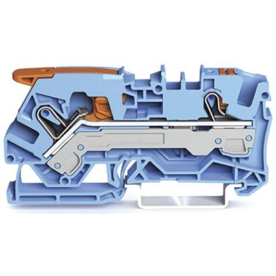 WAGO TOPJOB S 2106 Series Feed Through Terminal Block 6mm², 1-Level, Cage Clamp, Blue, IECEx/ATEX Certified 2106-5204