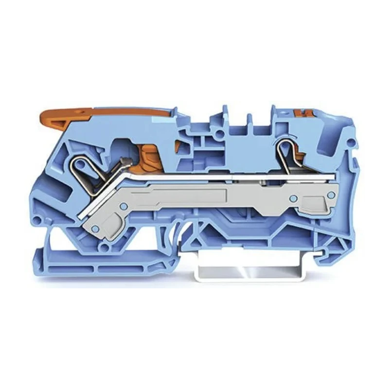 WAGO TOPJOB S 2106 Series Feed Through Terminal Block 6mm², 1-Level, Cage Clamp, Blue, IECEx/ATEX Certified 2106-5204