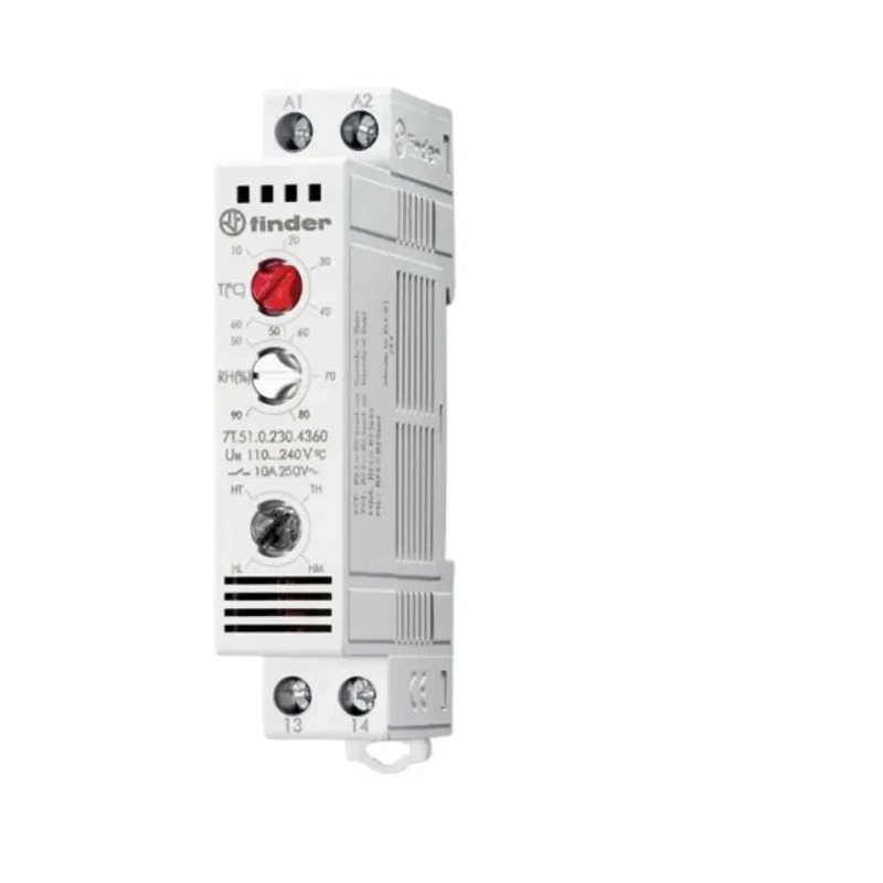 Finder Enclosure Thermostat 20 A, 110V AC/DC, 240V AC/DC, -45°C to 60°C Temperature Range 7T.51.0.230.4360