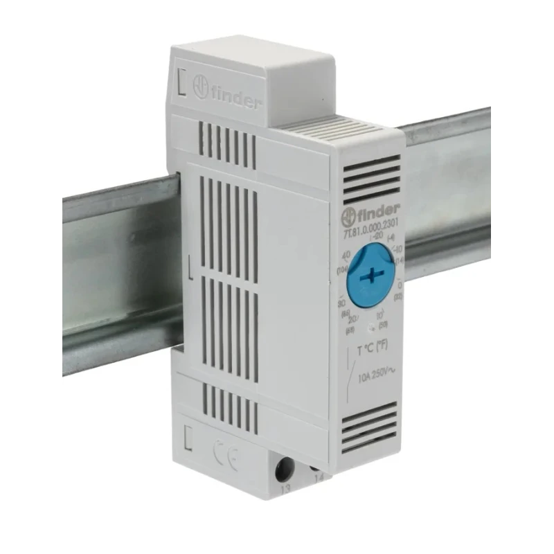 Finder Electronic Thermostat 20 A, 110-240V AC/DC, NO Switch, -20 to 40°C Temperature Setting Range 7T.81.0.000.2301