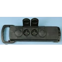 Legrand 4 Socket Type E Trailing Socket, 16A Current, 250V AC, Black, Switchable, Model 0 505 53