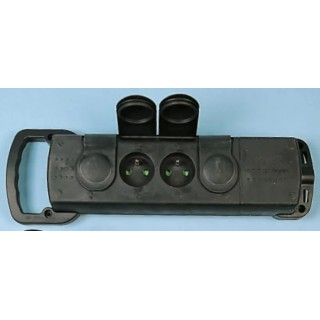 Legrand 4 Socket Type E Trailing Socket, 16A Current, 250V AC, Black, Switchable, Model 0 505 53