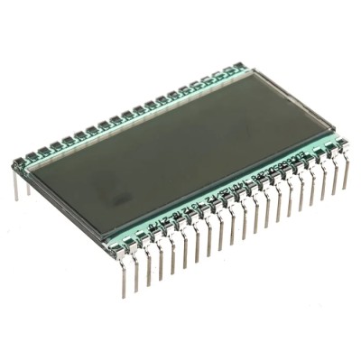RS PRO 7 Segment LED LCD Monochrome Display, Black on Grey, 1 Row By 4 1/2 Characters 185-0187