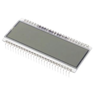 RS PRO 7 Segment LED LCD Monochrome Display, Black on Grey, 1 x 6, LED Backlight, 64x17 mm Viewing Area 185-0193
