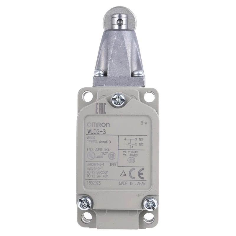 Omron WL Series Roller Lever Limit Switch 1 NO/1 NC IP67 Die Cast Aluminium Housing 600V 