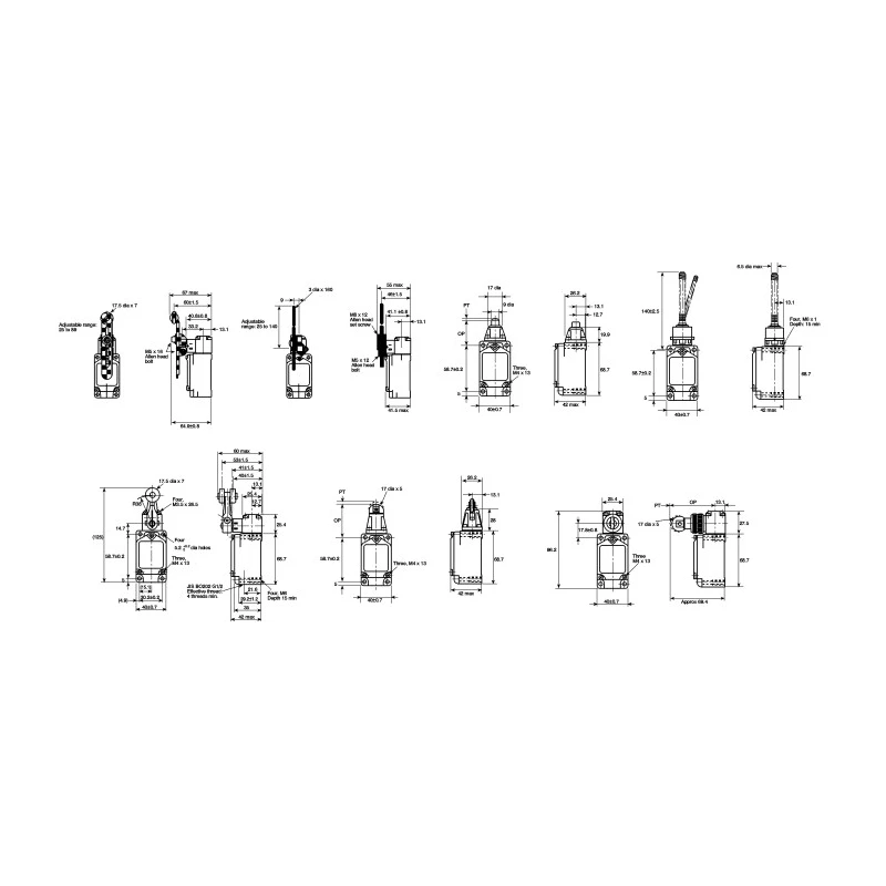 Omron WL Series Roller Lever Limit Switch 1 NO/1 NC IP67 Die Cast Aluminium Housing 600V 