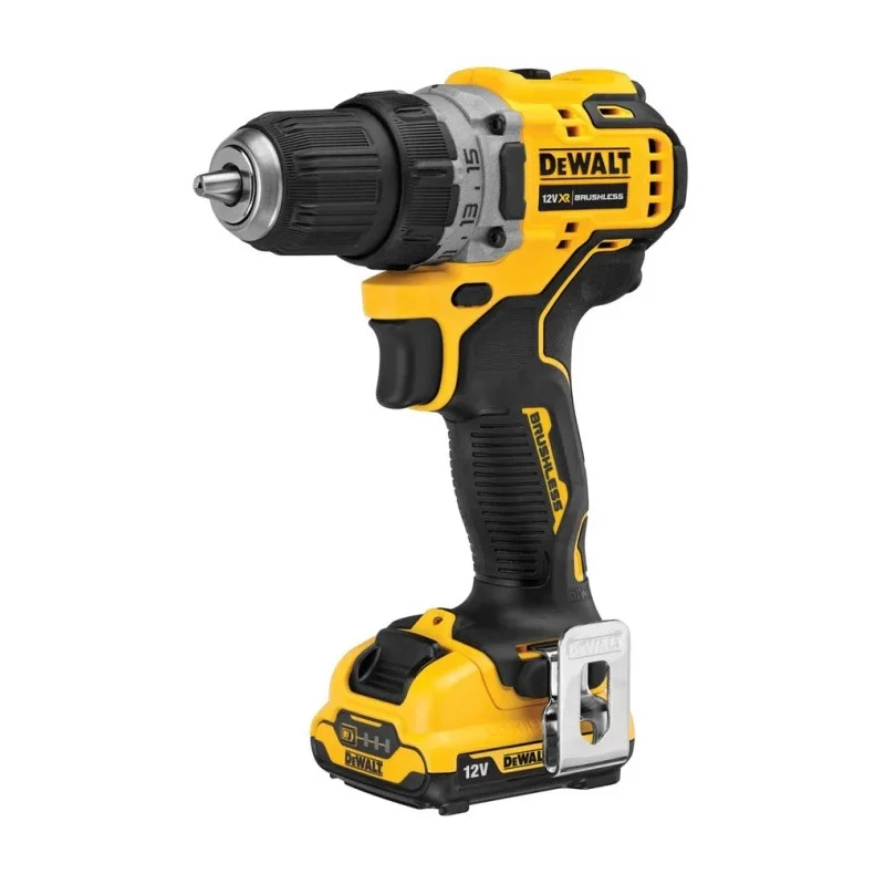 DeWALT XR Brushless Sub-Compact Cordless Drill Driver 12 V 250 W 10 mm Keyless Chuck 57.5 Nm Torque DCD701D2-GB