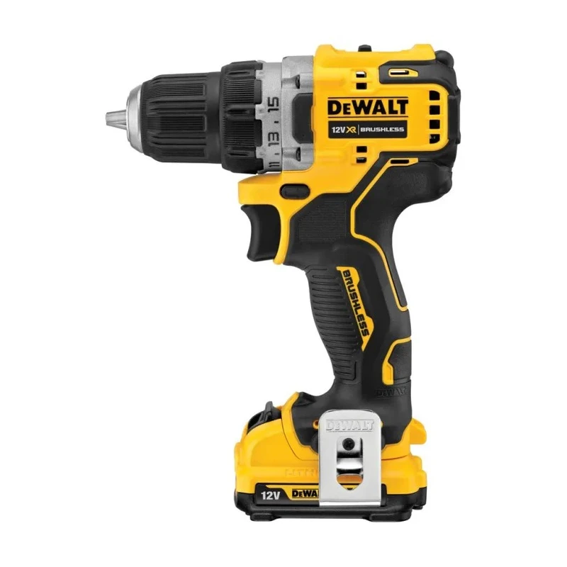 DeWALT XR Brushless Sub-Compact Cordless Drill Driver 12 V 250 W 10 mm Keyless Chuck 57.5 Nm Torque DCD701D2-GB
