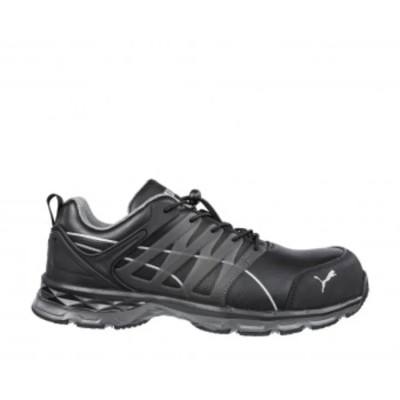 Puma Safety Men's Black Leather Safety Trainer with Fibreglass Toe Cap, Heat and Slip Resistant, EN ISO 20345 6438402000000