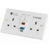 Timeguard 30A Active 1 Gang RCD Socket Plastic Surface Switched BS1363-2 CE BS7288 230V ac RCD05WAVN