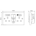 Timeguard 30A Active 1 Gang RCD Socket Plastic Surface Switched BS1363-2 CE BS7288 230V ac RCD05WAVN