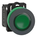 Schneider Electric Harmony Series Illuminated Push Button Switch Spring Return Panel Mount 30 mm Cutout SPDT Green XB5FW33B5