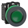 Schneider Electric Harmony Series Illuminated Push Button Switch Spring Return Panel Mount 30 mm Cutout SPDT Green XB5FW33B5