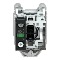 Schneider Electric Harmony XB4 Series Push Button Switch, Spring Return, Panel Mount, 30 mm Cutout, SPST Contact XB4FA21