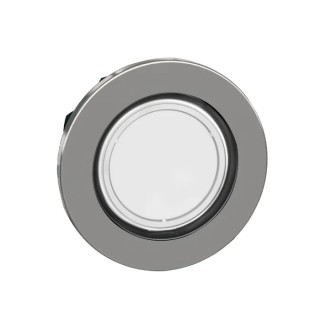 Schneider Electric Harmony Series White Flush Round Push Button Head 30.5mm Cutout IP69K, IP69, IP67, IP66 ZB4FV013