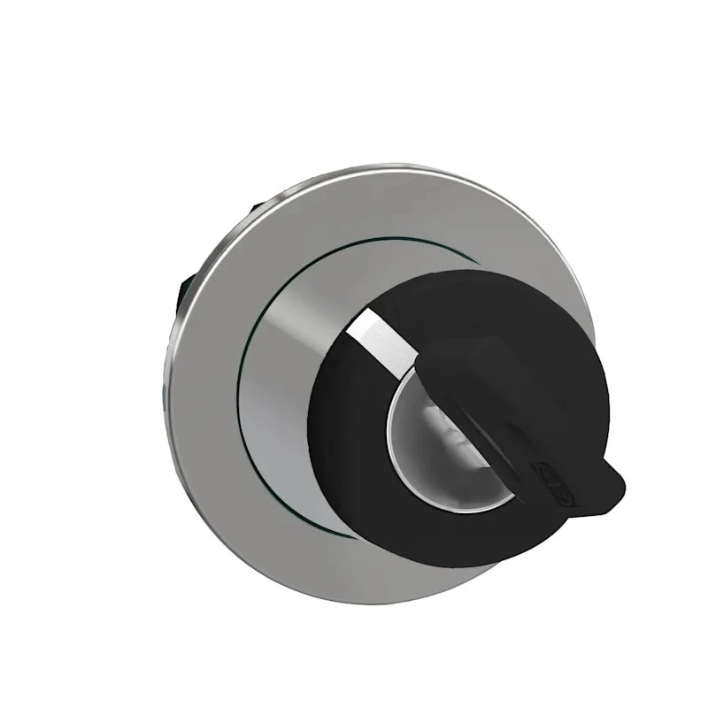 Schneider Electric Harmony 2-position Key Switch Head, Round Key, Stay Put Operation, 30 mm Cutout ZB4FG2