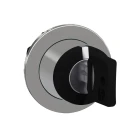 Schneider Electric Selector Switch Head ZB4FD8 3 Position Spring Return, 30 mm Cutout, Black Handle, IP67 IP66 IP69