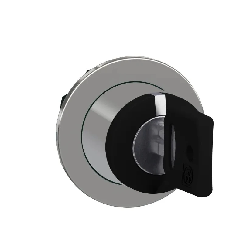 Schneider Electric Selector Switch Head ZB4FD8 3 Position Spring Return, 30 mm Cutout, Black Handle, IP67 IP66 IP69