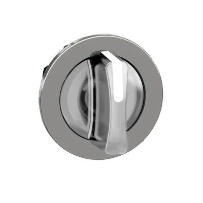 Schneider Electric ZB4 Series 3 Position Illuminated Selector Switch Head, 30 mm Cutout, White Handle, IP69, IP66 ZB4FK1813