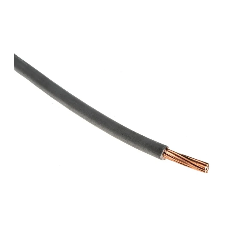 RS PRO 6491X Series Grey Hook Up Wire 7/1.35 mm Core Strands 6.7 mm Diameter 50 m Polyvinyl Chloride 450, 750V 70°C 185-3911