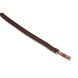 RS PRO 6491X Series Brown Hook Up Wire, 7/1.7 mm Core Strands, 50 m Length, Polyvinyl Chloride Jacket, 450/750 V 185-3914