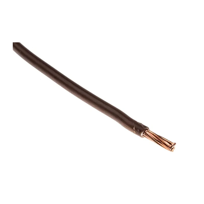 RS PRO 6491X Series Brown Hook Up Wire, 7/1.7 mm Core Strands, 50 m Length, Polyvinyl Chloride Jacket, 450/750 V 185-3914
