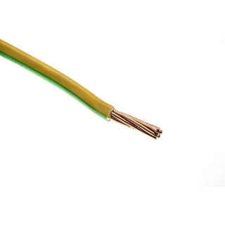 RS PRO 6491X Series Green Yellow Hook Up Wire 7x2.14 mm Copper Conductor 50 m PVC Jacket 450-750V 70°C 185-3918