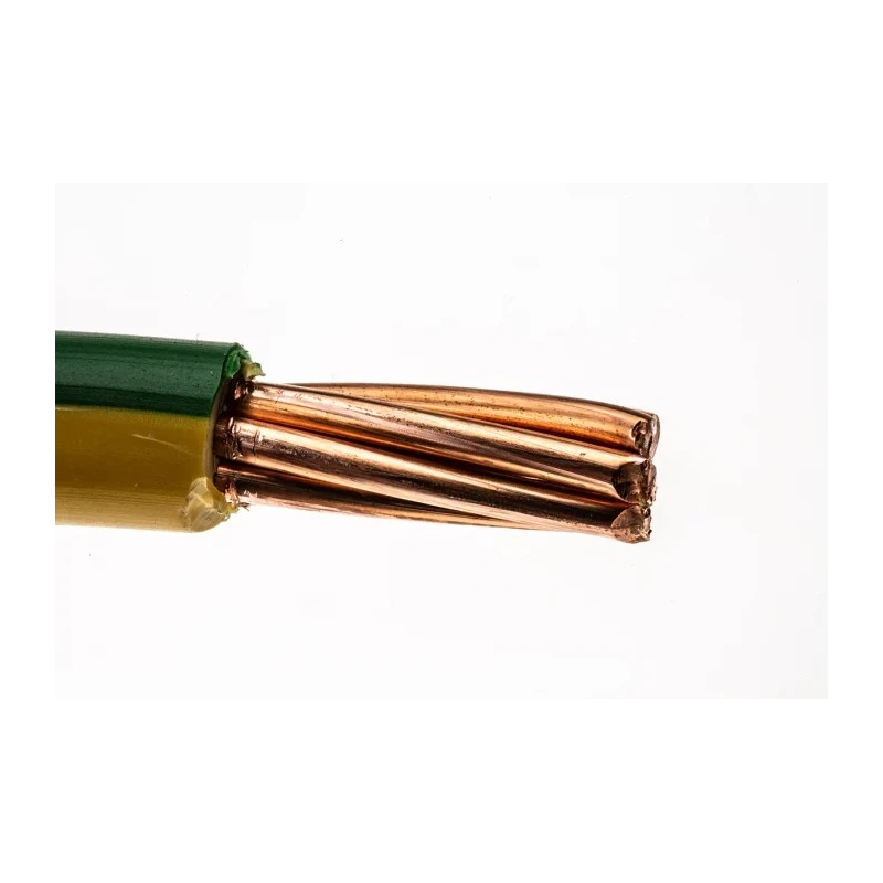 RS PRO 6491X Series Green Yellow Hook Up Wire, 7 x 2.52 mm Strands, 50 m Length, Polyvinyl Chloride Insulated 185-3926