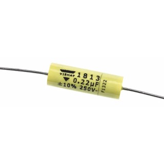 Vishay MKT 1813 Film Capacitor 220 nF 200V AC 630V DC Through Hole 2 Pin MKT181342255 MKT1813422255