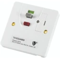 Timeguard 13A Switched Fused Spur BS7288:2016, BS1363-4 230V AC Metal Surface Mounted RCD RCD11WPVN